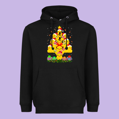 Duck Rubber Duck Christmas Tree Duckie And Quack Christmas 123 Heavyweight Hoodie Designed By Artmosaic