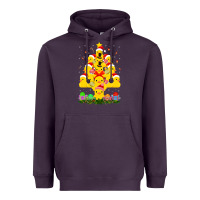 Plum duck rubber duck christmas tree duckie and quack christmas 123 Heavyweight Hoodie - ArtMosaic