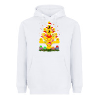 White duck rubber duck christmas tree duckie and quack christmas 123 Heavyweight Hoodie - ArtMosaic