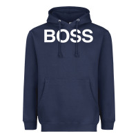 Navy boss premium Heavyweight Hoodie - ArtMosaic