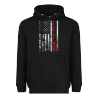 Black Union Carpenter With A Vintage American Flag For Fans Heavyweight Hoodie - ArtMosaic