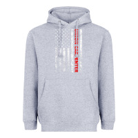 Heather Grey Union Carpenter With A Vintage American Flag For Fans Heavyweight Hoodie - ArtMosaic