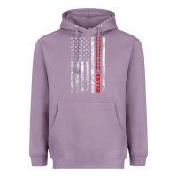 Lavender Union Carpenter With A Vintage American Flag For Fans Heavyweight Hoodie - ArtMosaic