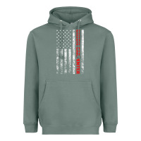 Sage Union Carpenter With A Vintage American Flag For Fans Heavyweight Hoodie - ArtMosaic