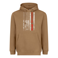 Toasted Coconut Union Carpenter With A Vintage American Flag For Fans Heavyweight Hoodie - ArtMosaic