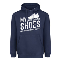 Navy cross country running   xc run runner pullover hoodie Heavyweight Hoodie - ArtMosaic