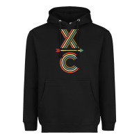 Black X-Country Design For Cross Country Runners and Coaches Heavyweight Hoodie - ArtMosaic