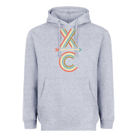 Heather Grey X-Country Design For Cross Country Runners and Coaches Heavyweight Hoodie - ArtMosaic