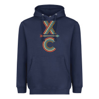 Navy X-Country Design For Cross Country Runners and Coaches Heavyweight Hoodie - ArtMosaic