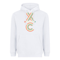 White X-Country Design For Cross Country Runners and Coaches Heavyweight Hoodie - ArtMosaic