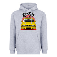 Heather Grey Yellow E36 Heavyweight Hoodie - ArtMosaic