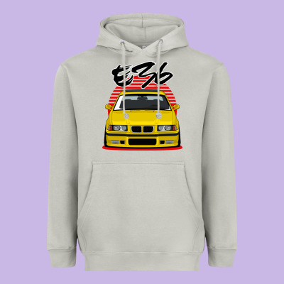Yellow E36 Heavyweight Hoodie Designed By Artmosaic