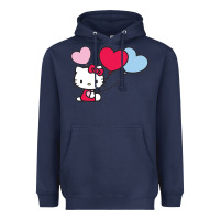 Navy kitty Heavyweight Hoodie - ArtMosaic