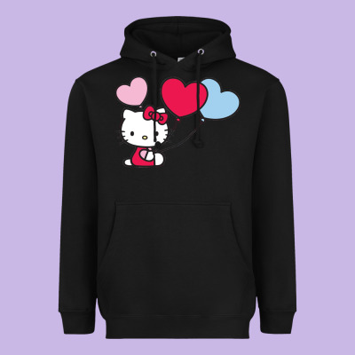 Kitty Heavyweight Hoodie Designed By Artmosaic