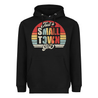Black Limited Edition Retro Vintage Just A Small Town Girl Heavyweight Hoodie - ArtMosaic