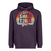 Plum Limited Edition Retro Vintage Just A Small Town Girl Heavyweight Hoodie - ArtMosaic