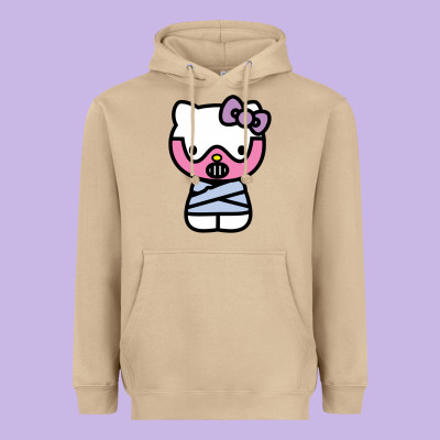 Hell Kitty Cute Devil Heavyweight Hoodie Designed By Artmosaic