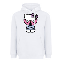 White hell kitty cute devil Heavyweight Hoodie - ArtMosaic