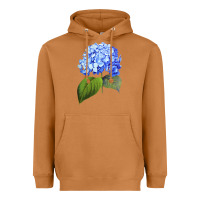 Meerkat Blue  hydrangea Heavyweight Hoodie - ArtMosaic