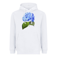 White Blue  hydrangea Heavyweight Hoodie - ArtMosaic