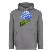 Storm Blue  hydrangea Heavyweight Hoodie - ArtMosaic