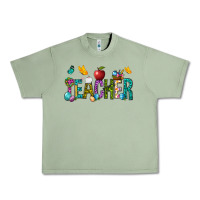 Oil Green Easter Teacher Urban Heavy Tee - BundleAndBundleShop