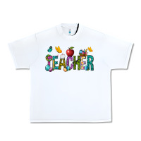White Easter Teacher Urban Heavy Tee - BundleAndBundleShop