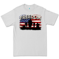 Dove Grey Freedom 4th of july Premium Tee - CowGirlArtShop