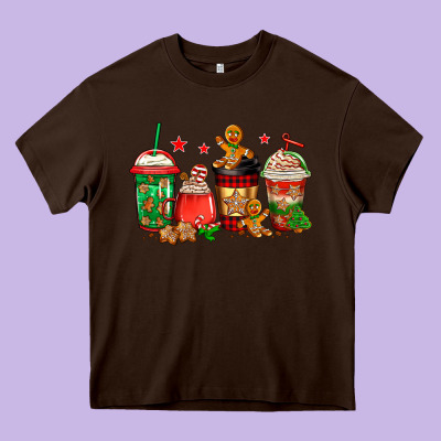 Christmas Cookies Coffee Heavy Core Tee Designed By Jasminsmagicworld