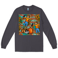 Smoke fall scarecrow seamless pattern Long Sleeve Tee - BundleAndBundleShop