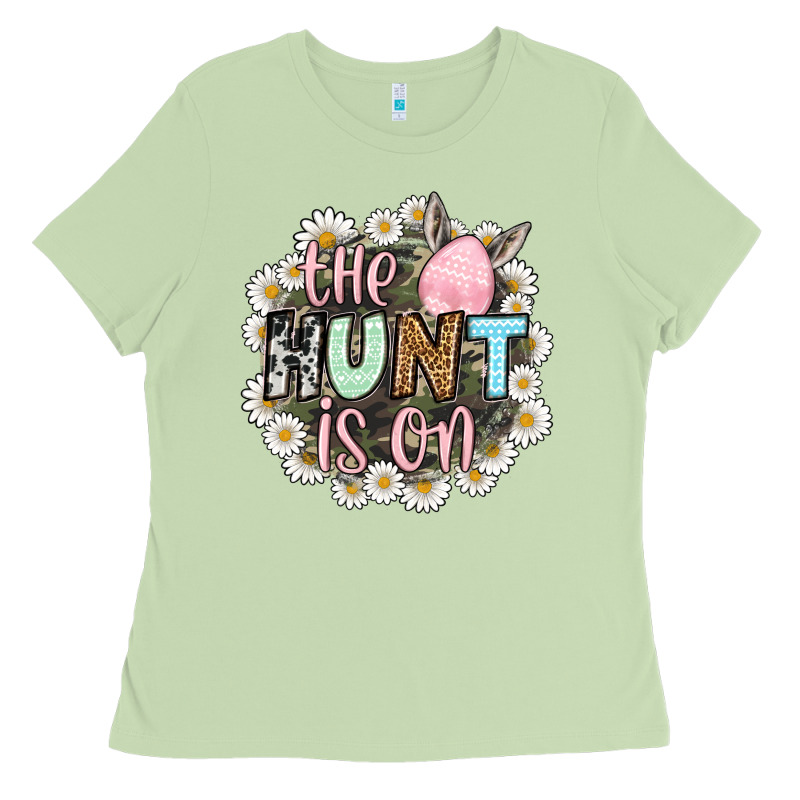 Easter Day The Hunt Is On Ladies Tee by OliviaCreatesArt | Teevron