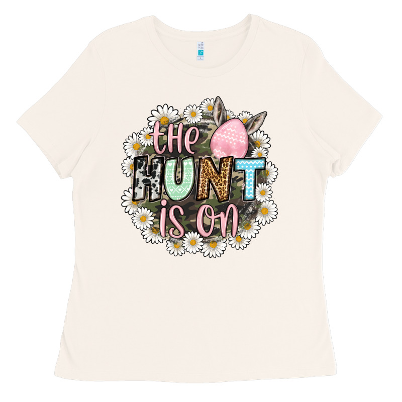 Easter Day The Hunt Is On Ladies Tee by OliviaCreatesArt | Teevron
