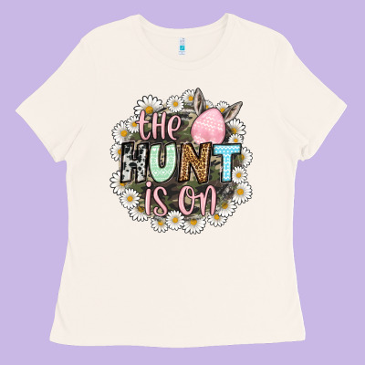 Easter Day The Hunt Is On Ladies Tee Designed By Oliviacreatesart