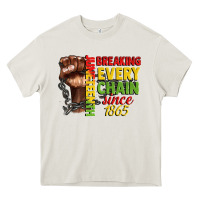 Cream juneteenth breaking every chain since 1865 Heavy Core Tee - CowGirlArtShop