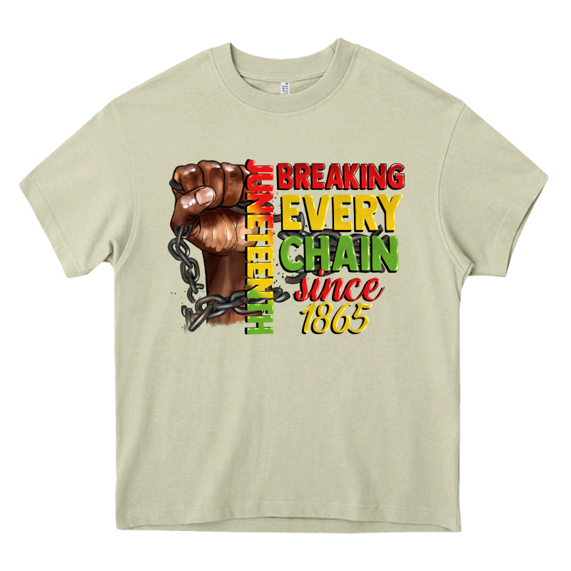 Juneteenth Breaking Every Chain Since 1865 Heavy Core Tee by CowGirlArtShop | Teevron