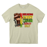 Mossy juneteenth breaking every chain since 1865 Heavy Core Tee - CowGirlArtShop