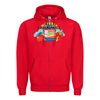 Red back to school hello kindergarten 3200x2400 Zipper Hoodie - AdoDesignShop