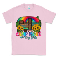 Bubblegum Pink camp more worry less with caravan Classic Tee - Artiststas