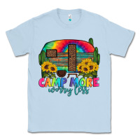 Dusty Blue camp more worry less with caravan Classic Tee - Artiststas
