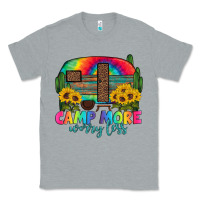 Heather Grey camp more worry less with caravan Classic Tee - Artiststas
