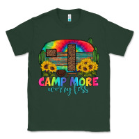 Sports Green camp more worry less with caravan Classic Tee - Artiststas