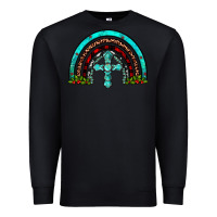 Black cross christmas rainbow Premium Sweatshirt - JahusDesignShop