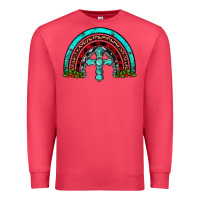Cardinal cross christmas rainbow Premium Sweatshirt - JahusDesignShop