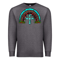 Charcoal Heather cross christmas rainbow Premium Sweatshirt - JahusDesignShop