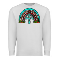 Dove Grey cross christmas rainbow Premium Sweatshirt - JahusDesignShop