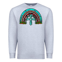Heather Grey cross christmas rainbow Premium Sweatshirt - JahusDesignShop