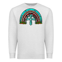 Oatmeal Heather cross christmas rainbow Premium Sweatshirt - JahusDesignShop