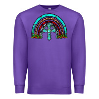 Purple cross christmas rainbow Premium Sweatshirt - JahusDesignShop
