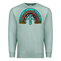 Seafoam cross christmas rainbow Premium Sweatshirt - JahusDesignShop