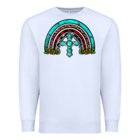 White cross christmas rainbow Premium Sweatshirt - JahusDesignShop